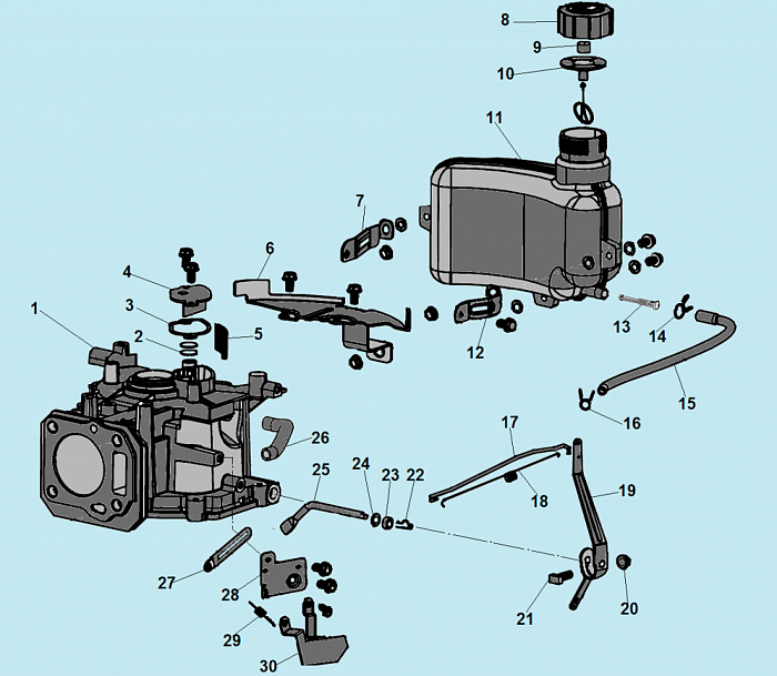 4 ЦИЛИНДР - БАК ГАЗОНОКОСИЛКА CHAMPION LM5127