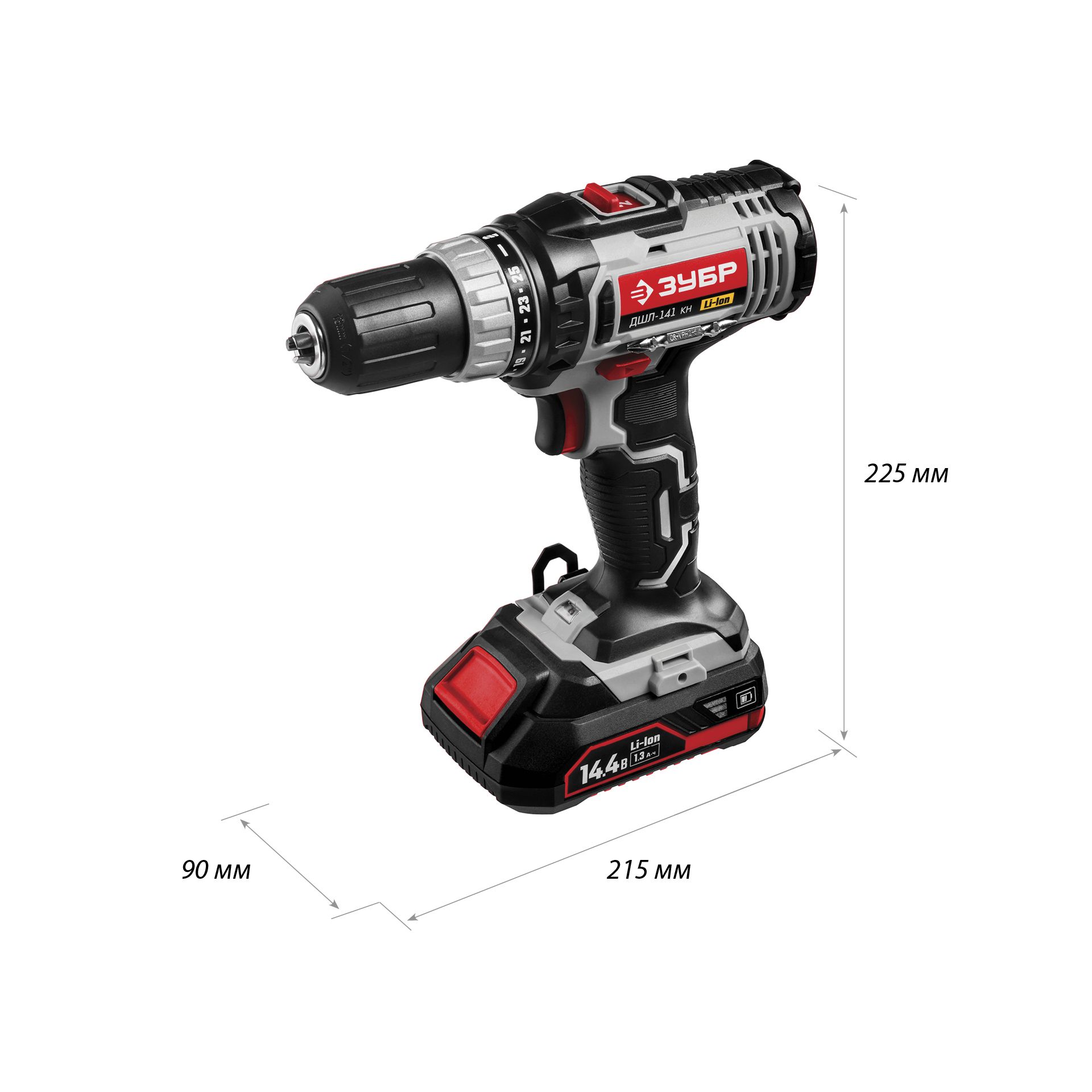 Дрель-шуруповерт, 2 АКБ ДШЛ-141 КН